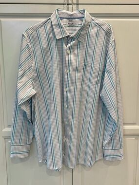 Tommy Bahama Saratoga Stretch Button Up Dress Shirt Excellent! Size-XXL